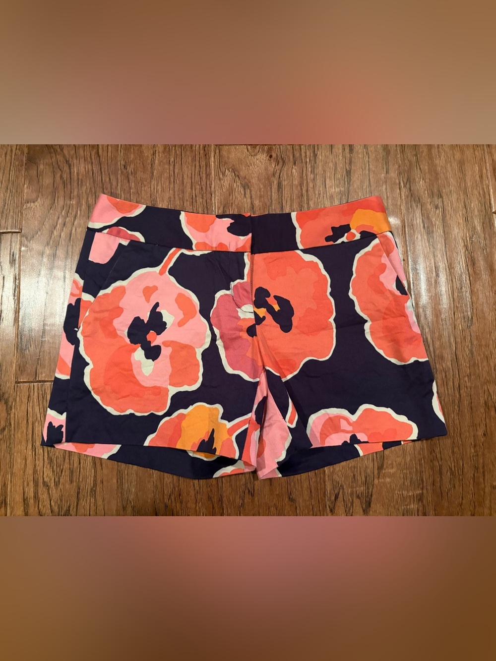 The Limited Drew Fit Watercolor Poppy Shorts Size 2 Y2K